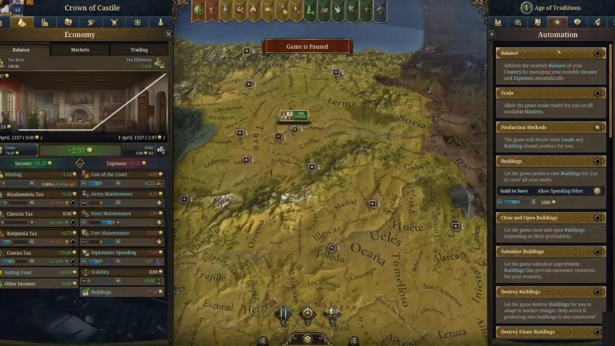 Как включить автоматизацию в Europa Universalis V Как включить автоматизацию в Europa Universalis V