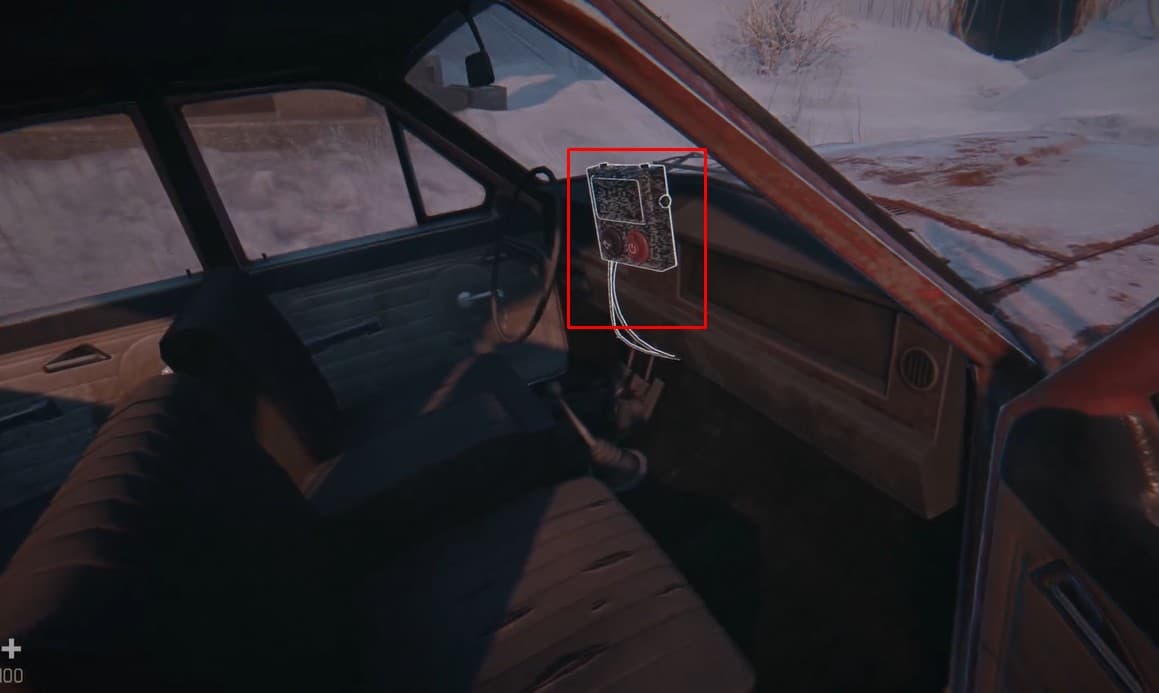 Детали в брошенной машине