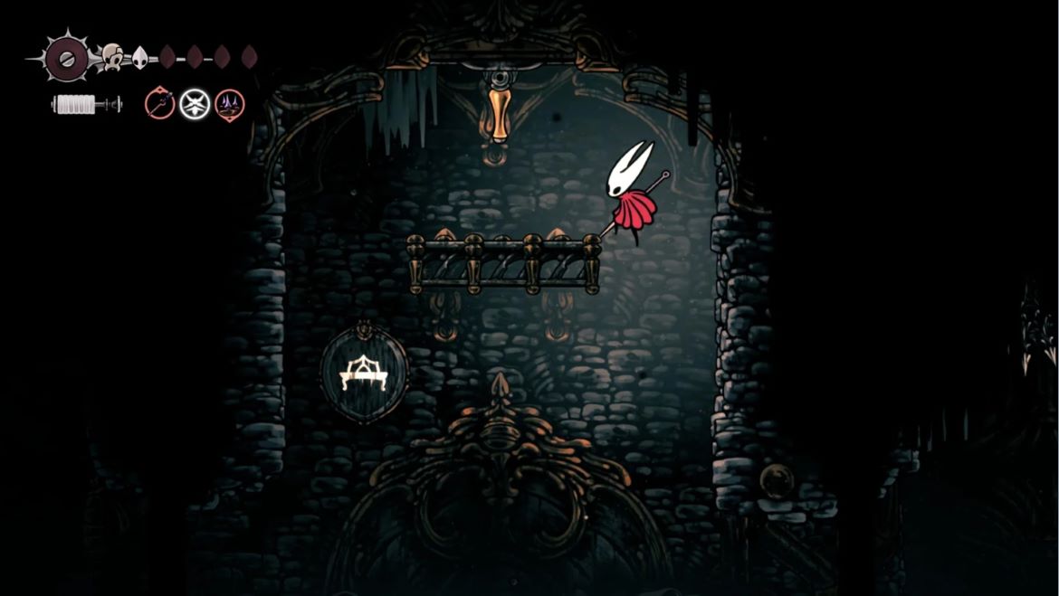 Заберитесь по стене у следующего знака скамейки