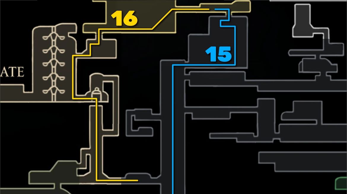 Карта Выйдите наверх в Хоровые Палаты