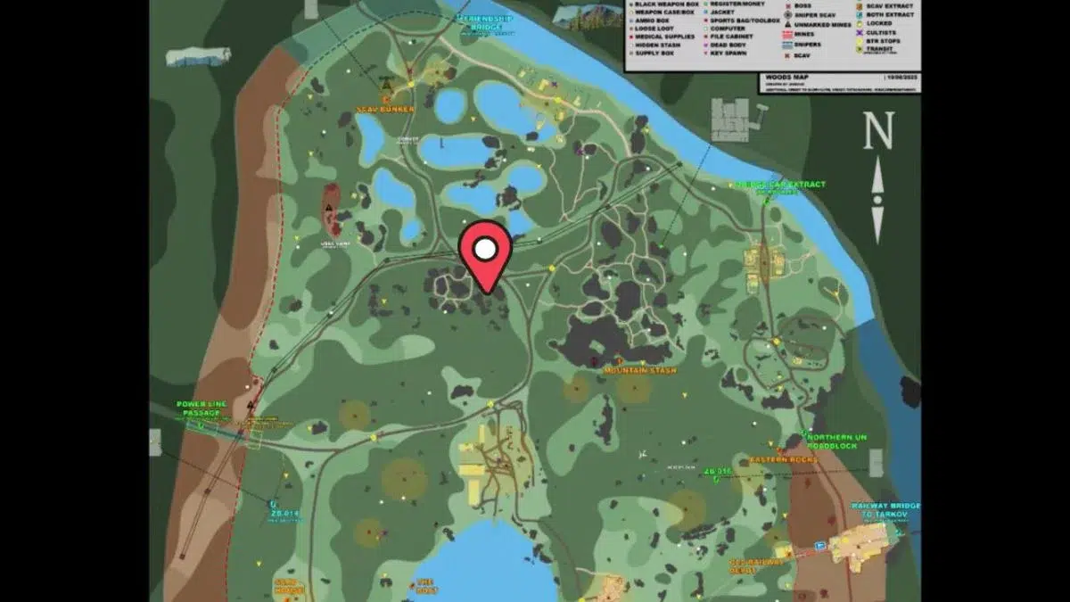 Местоположение аванпоста Рябина Местоположение аванпоста Рябина