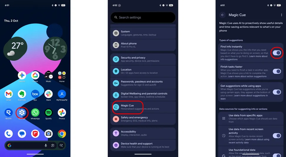 Переключите все опции в положение выкл Переключите все опции в положение выкл