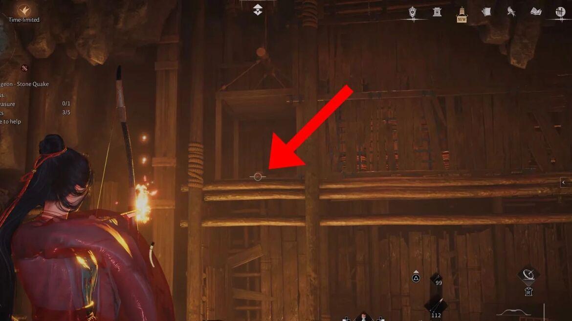 Перенесите Бочку к приподнятому каменному блоку