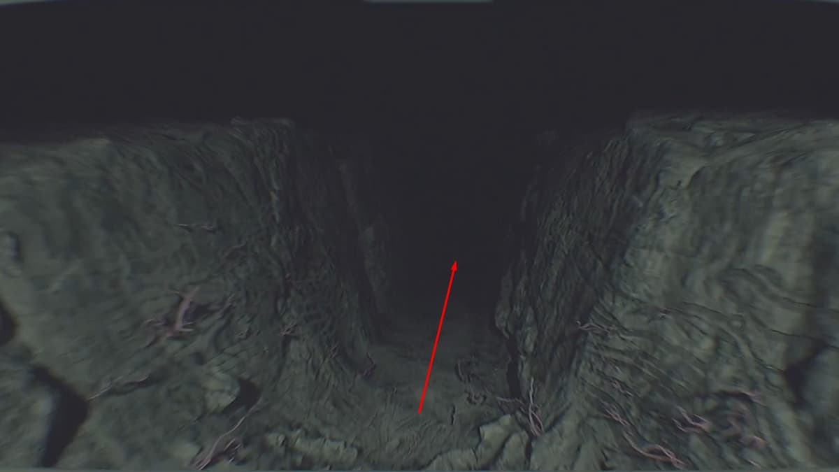 Продолжайте спускаться по склону в темноту