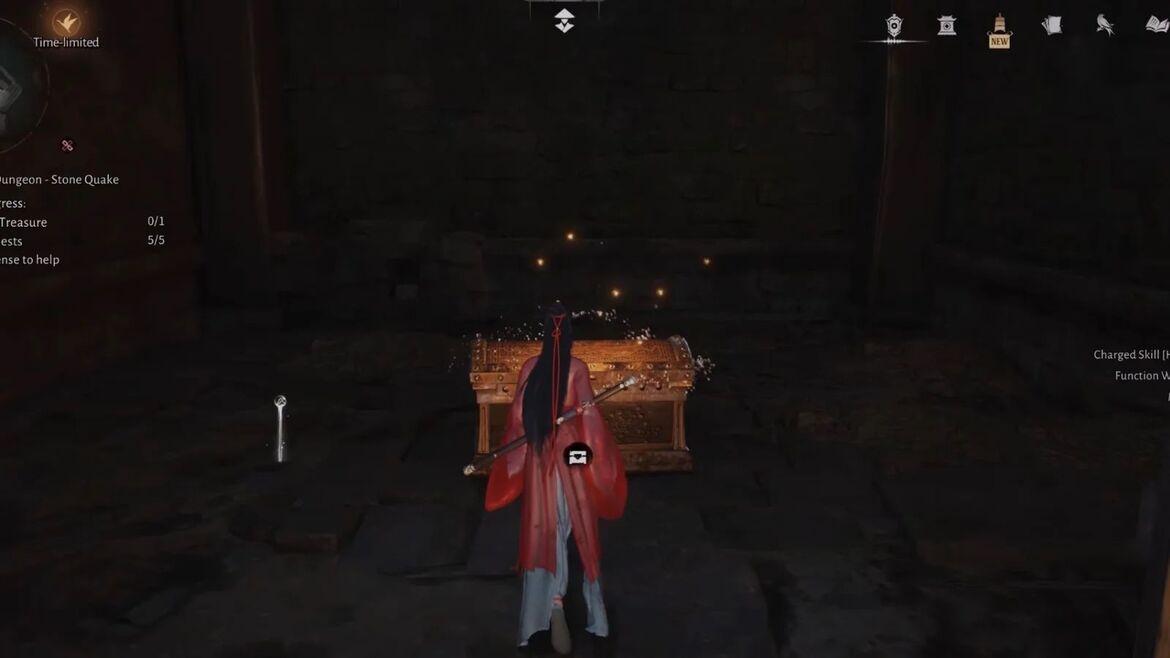 Нацельте свои Огненные Стрелы на Взрывную Бочку на приподнятом каменном блоке