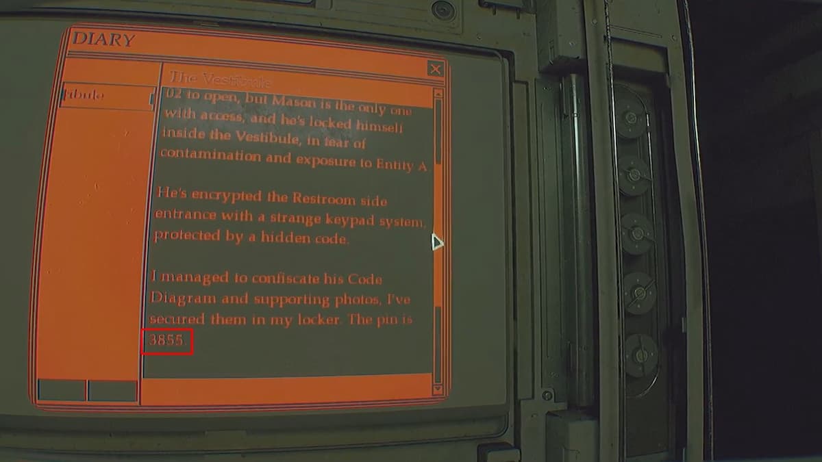 Прочтите страницу Дневника чтобы найти код для шкафчика
