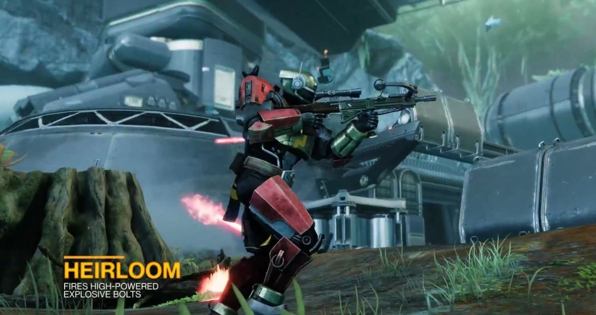 Арбалет Heirloom стреляет взрывными болтами чтобы сокрушить врагов
