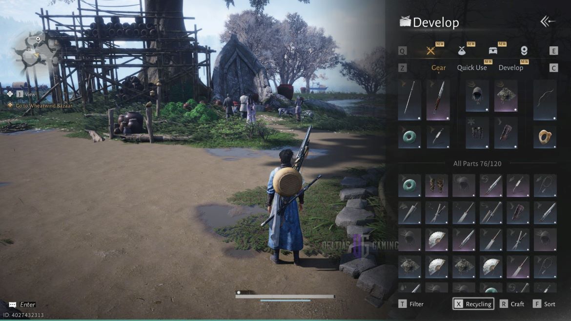 Нажмите X для переработки предметов