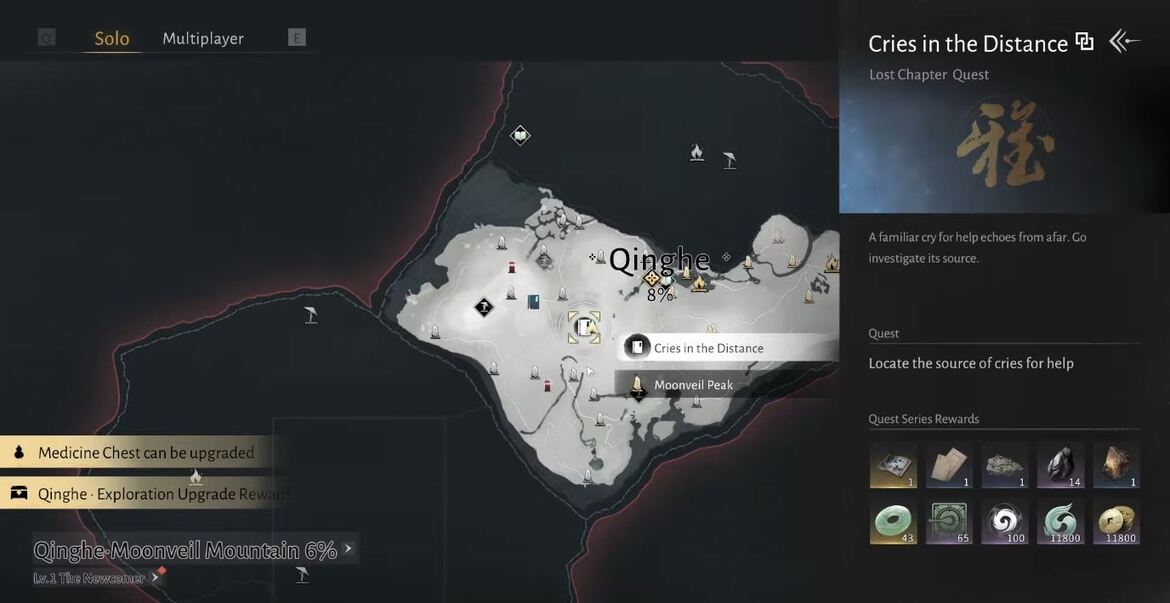 Прохождение Задания Крики в Отдалении в Where Winds Meet