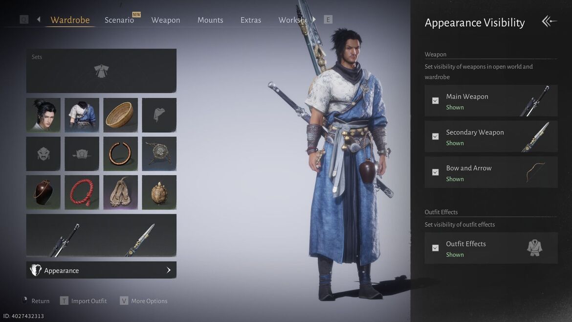 Как скрыть оружие в Where Winds Meet