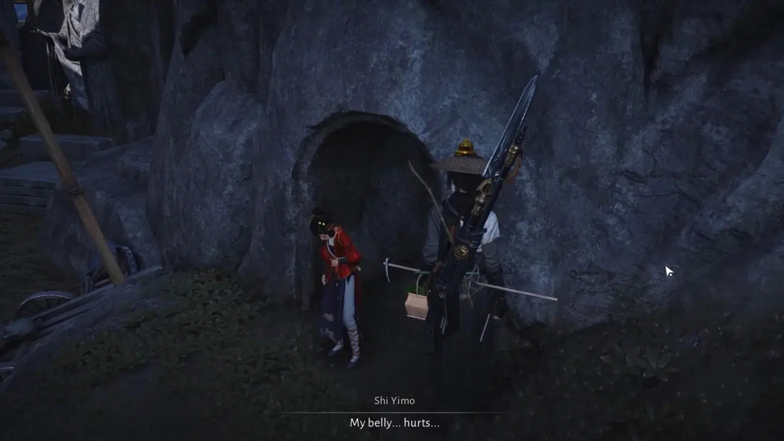 Найдите Ши Имо возле каменных структур Будды