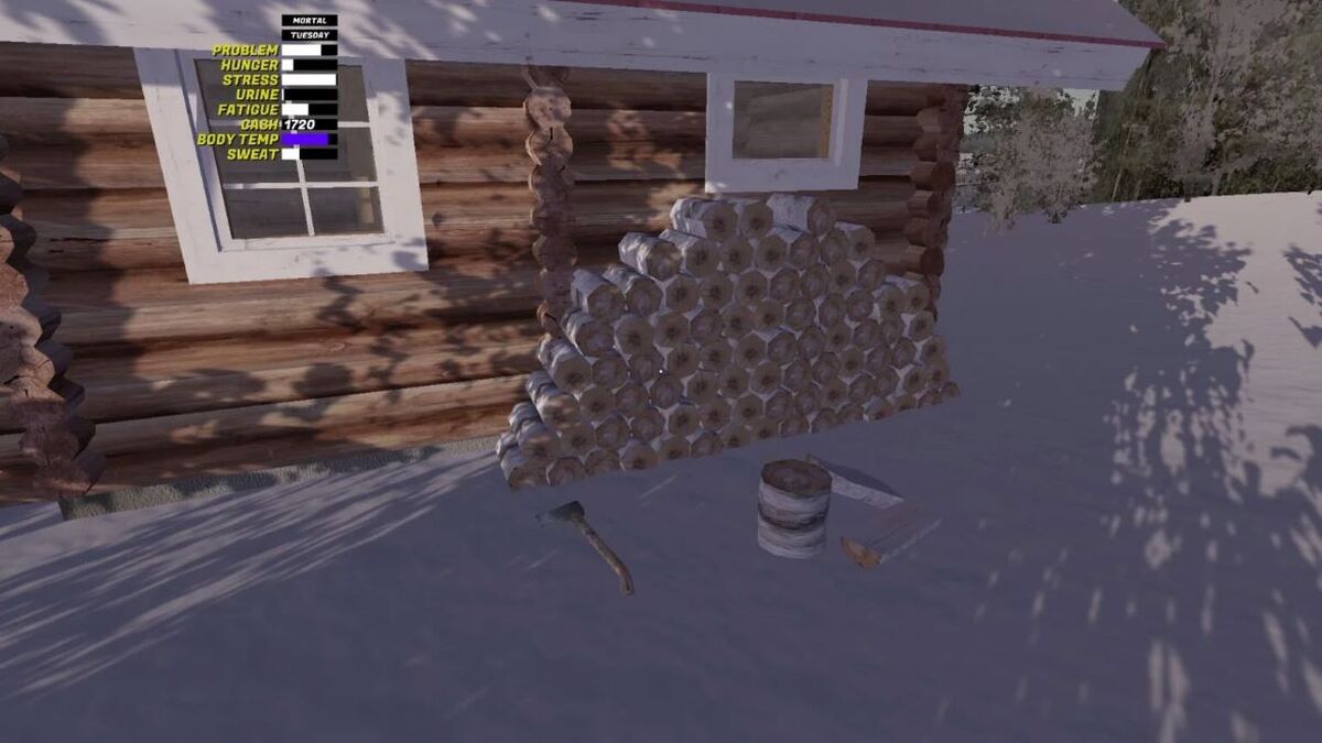 Как колоть и использовать дрова в My Winter Car