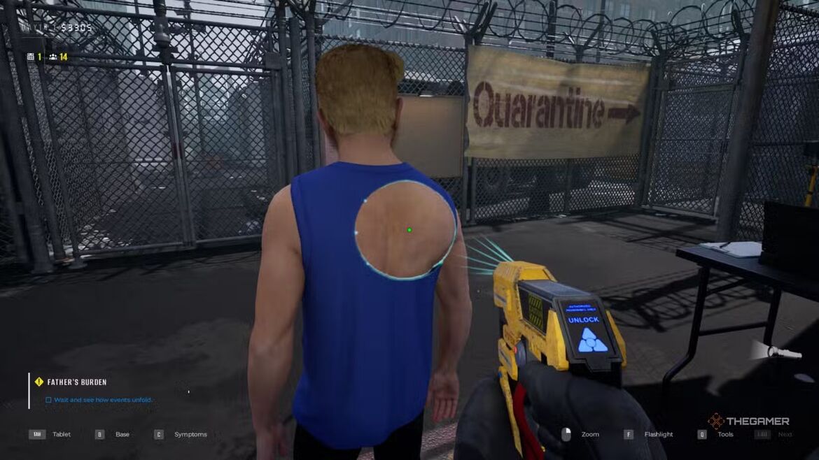 Проверка симптомов у выжившего в Quarantine Zone: The Last Check