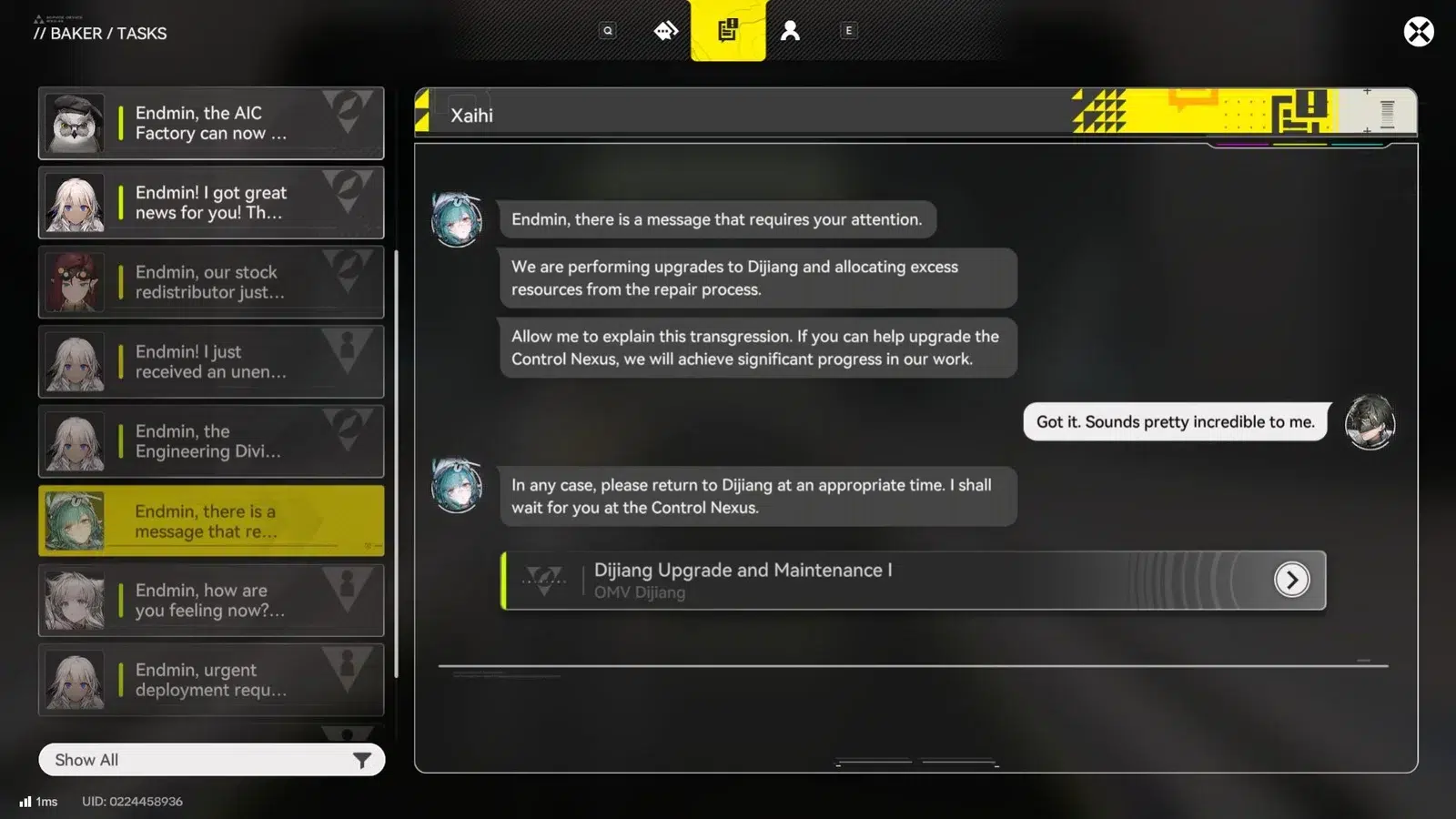 Узел управления Дицзяна в Arknights Endfield