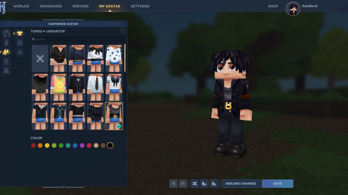 Как настроить аватар в Hytale