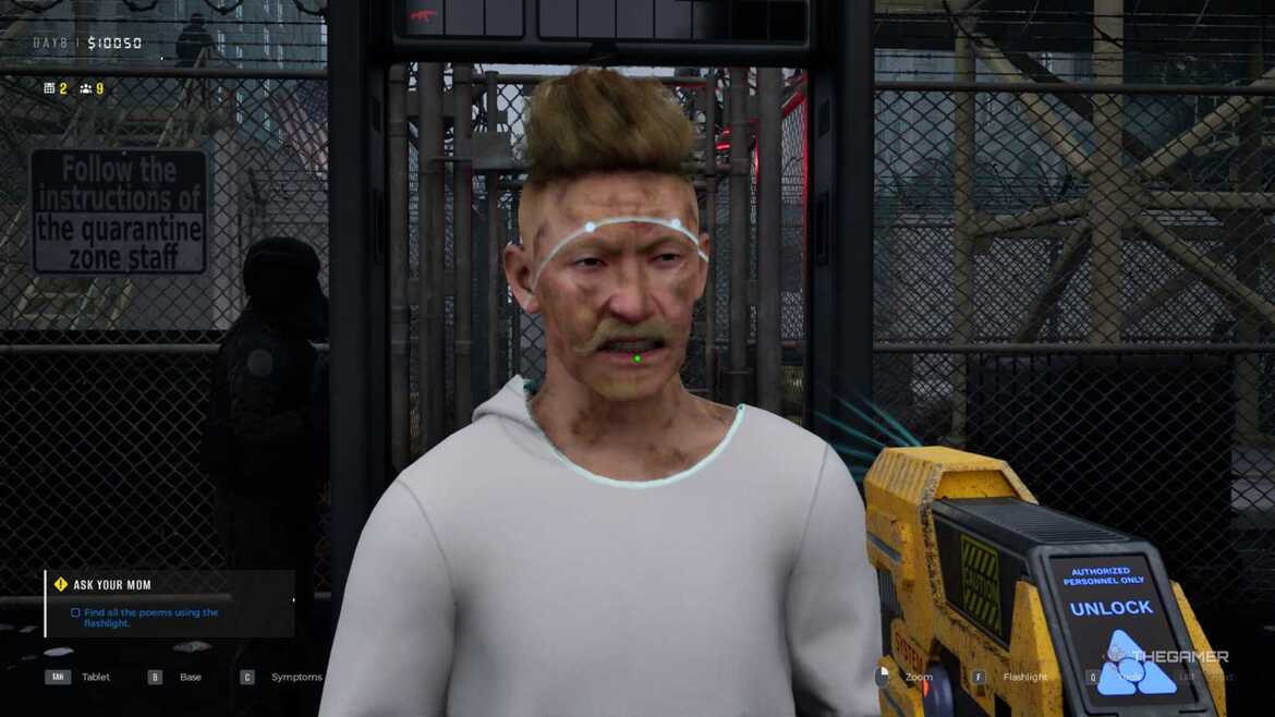 Синяки в данном конкретном случае будут жёлтозелёными и светлокоричневыми Жёлто зелёные синяки на лице выжившего в Quarantine Zone