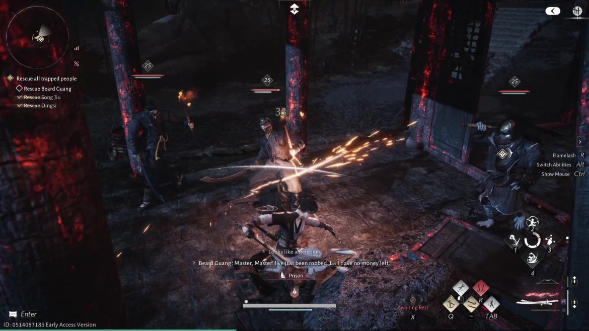 Скриншот игрового процесса битвы с боссом в Where Winds Meet