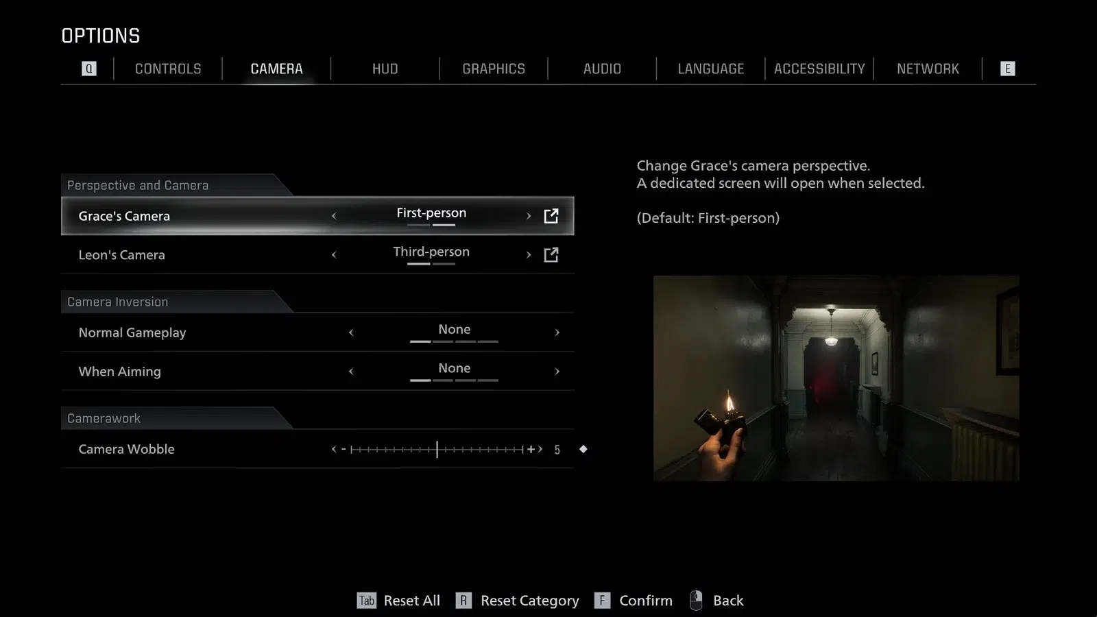 Настройки камеры в Resident Evil Requiem Настройки камеры в Resident Evil Requiem