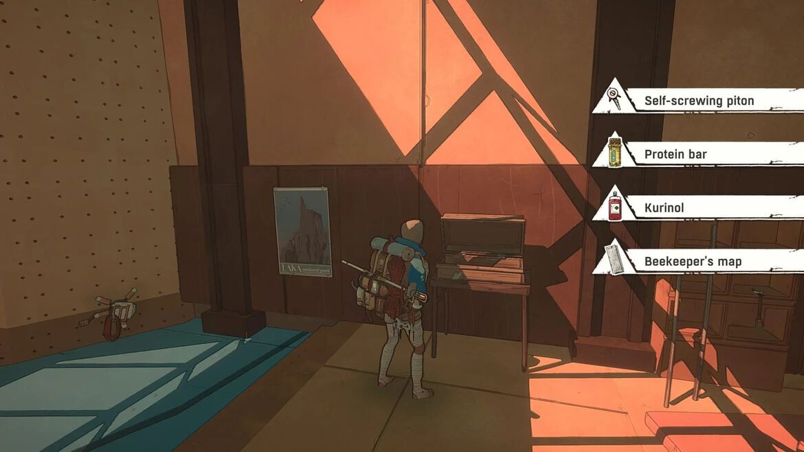 откройте запертый ящик в зале