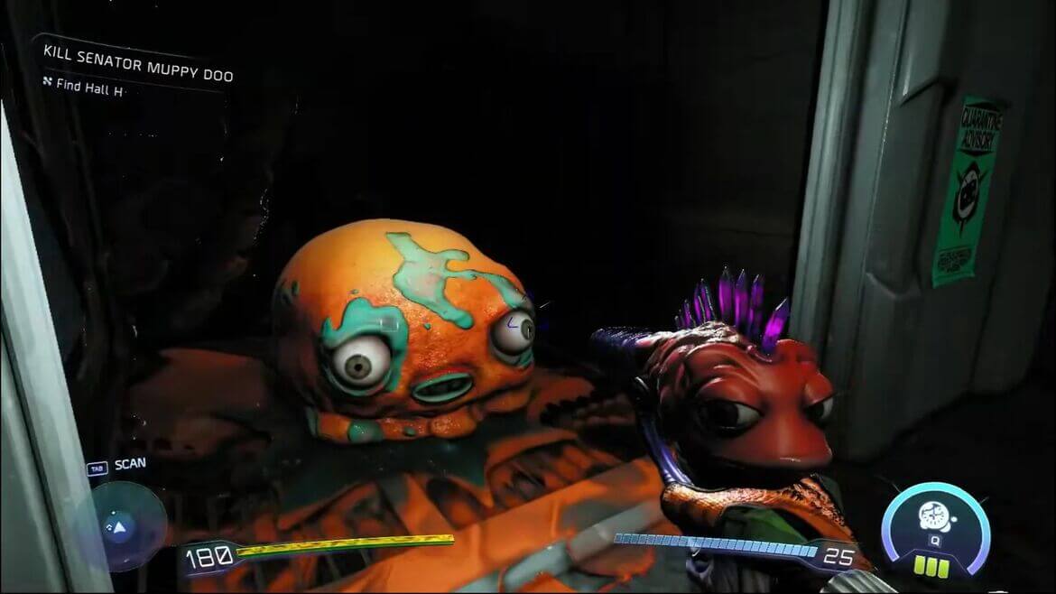 Пройдите мимо шахты лифта и выходите к стропилам