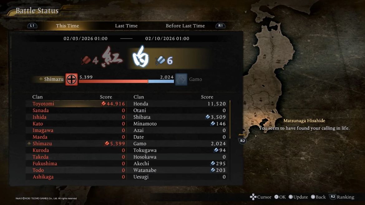 Противостояние лагерей в клановых битвах