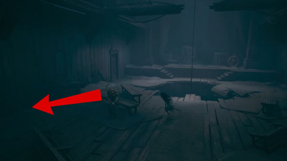 На этом конце есть дверь