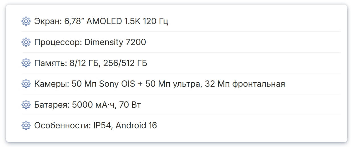 Характеристики Tecno Camon 40