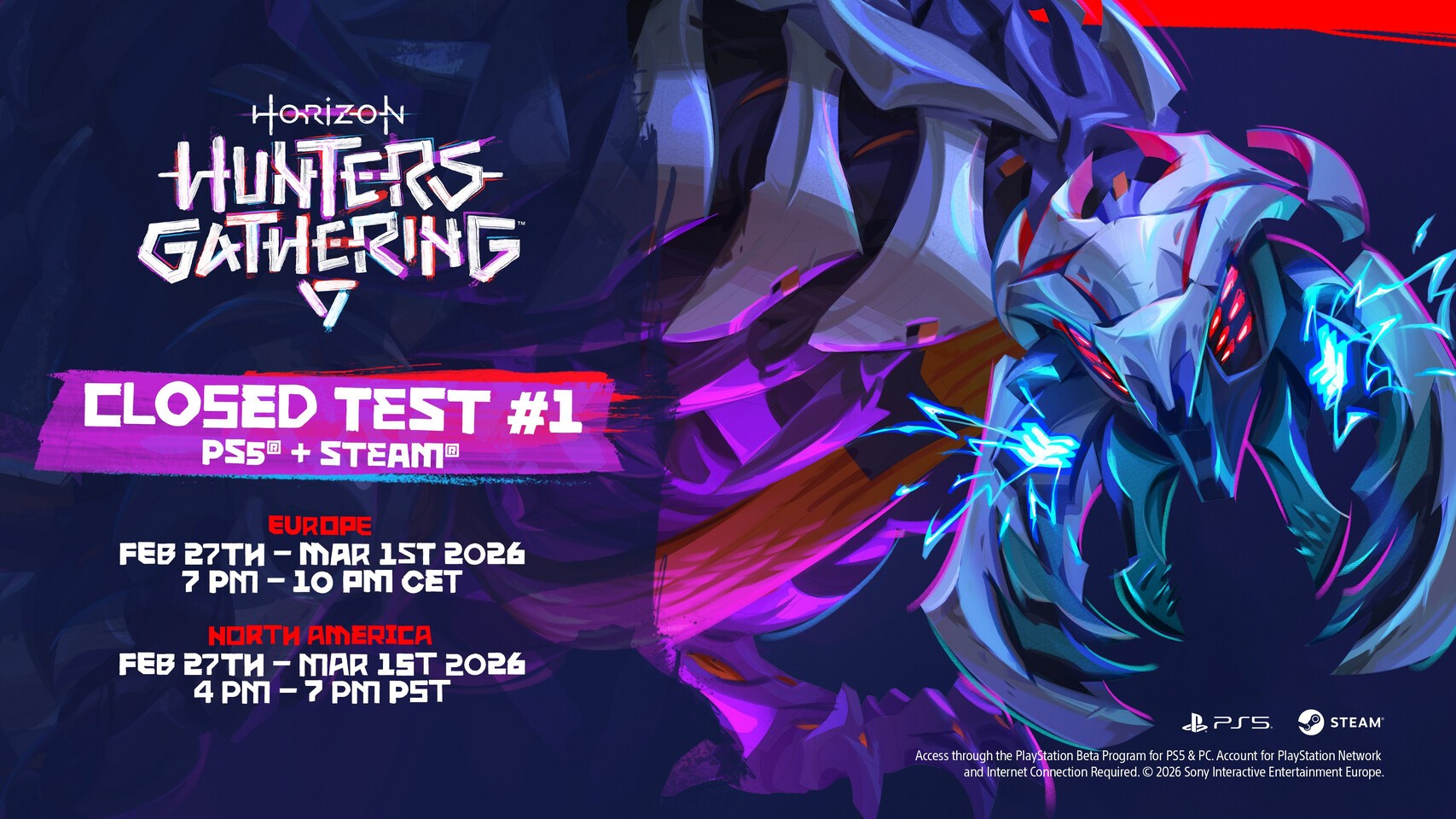 Sony проведёт закрытую бету Horizon Hunters Gathering на PS5 и Steam