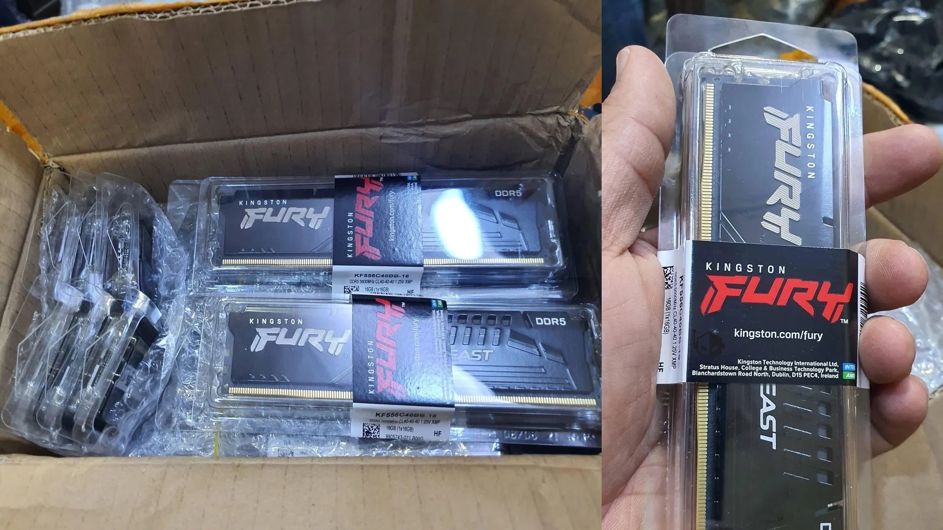 Покупатель взял возвратный паллет за $100 и нашёл 40 модулей DDR5