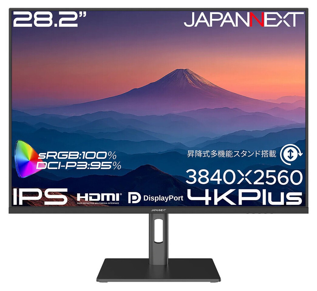 Изображение к статье: JAPANNEXT выпустила 28,2-дюймовый 3:2 монитор 4K+ без USB-C