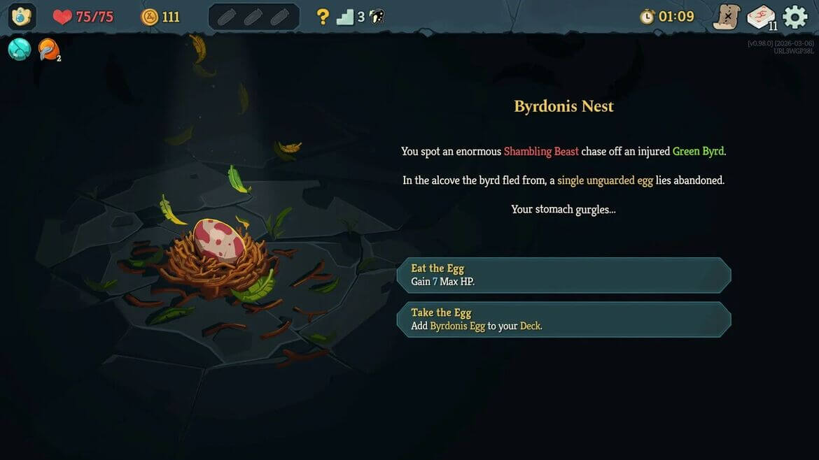 Событие Гнездо Бёрдониса на карте Slay the Spire 2