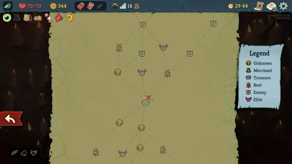 Красный крест на карте второго акта в Slay the Spire 2