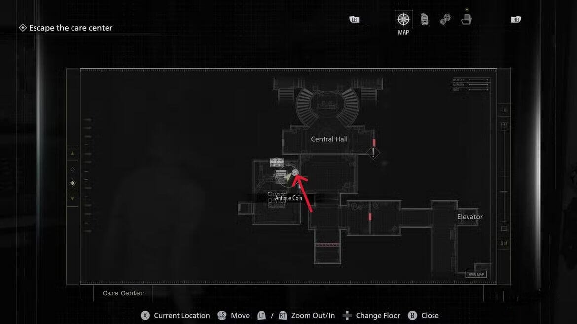 Антикварная монета в комнате охраны Resident Evil Requiem