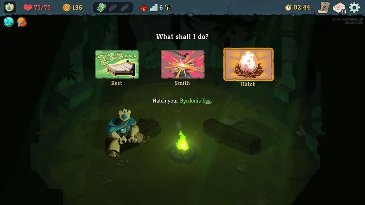 Новая опция Hatch у костра в Slay the Spire 2