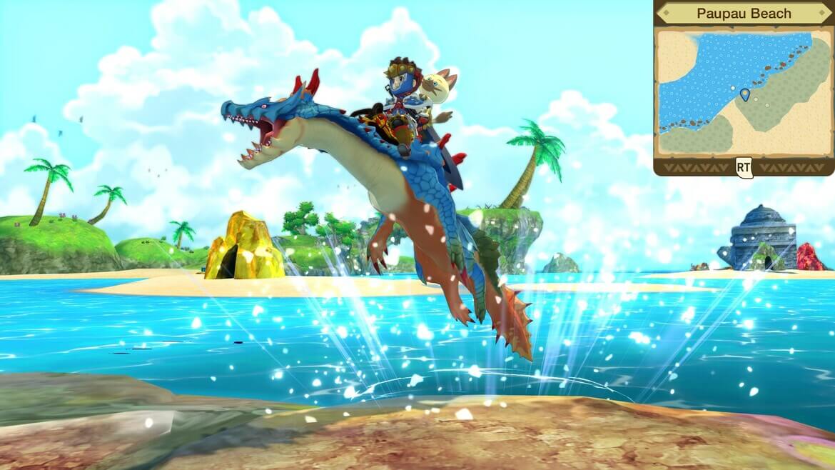 Наездник на своём монстре в Monster Hunter Stories