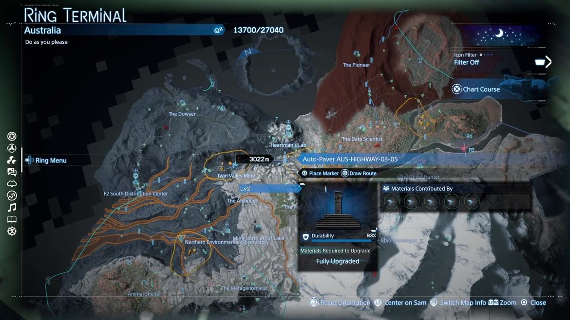 Самый длинный участок дороги в Death Stranding 2 проходящий через шахту Саванна