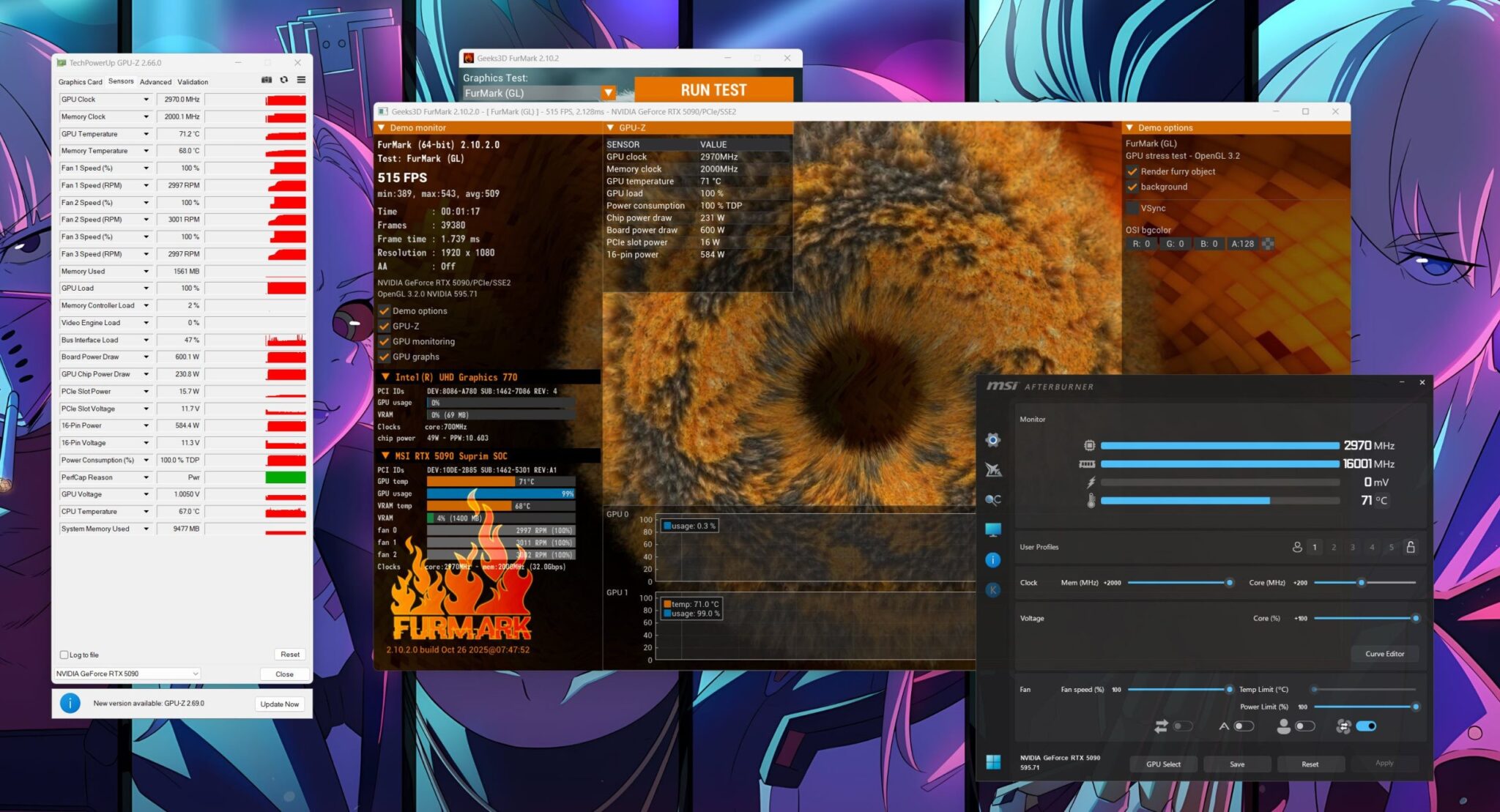 Драйвер NVIDIA 59571 может ограничивать напряжение на RTX 50