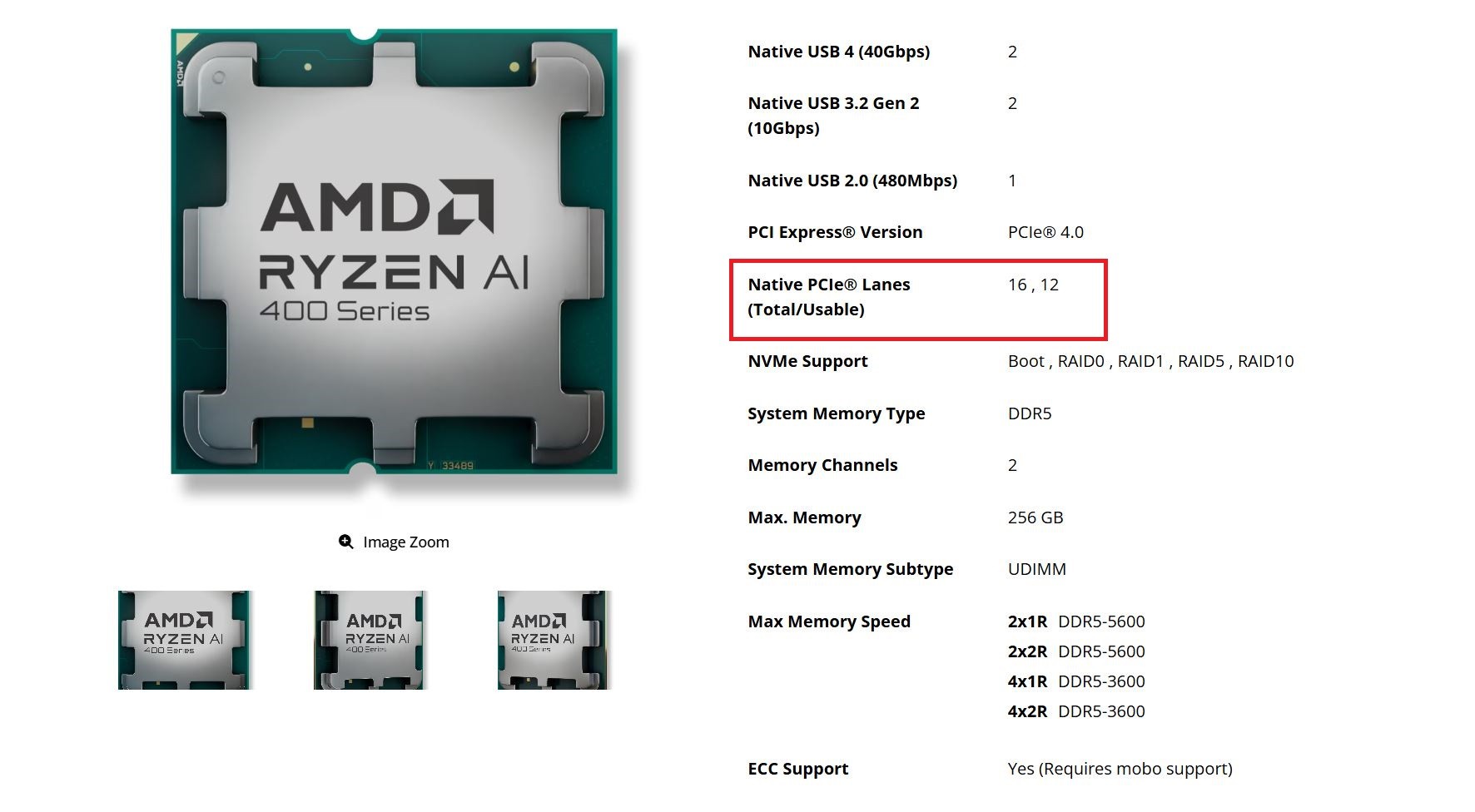 Ryzen AI 400 для AM5 получили лишь 10 12 usable линий PCIe