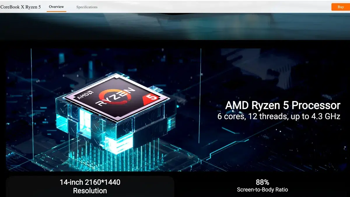 Изображение к статье: Chuwi заподозрили в подмене Ryzen в CoreBook X через прошивку