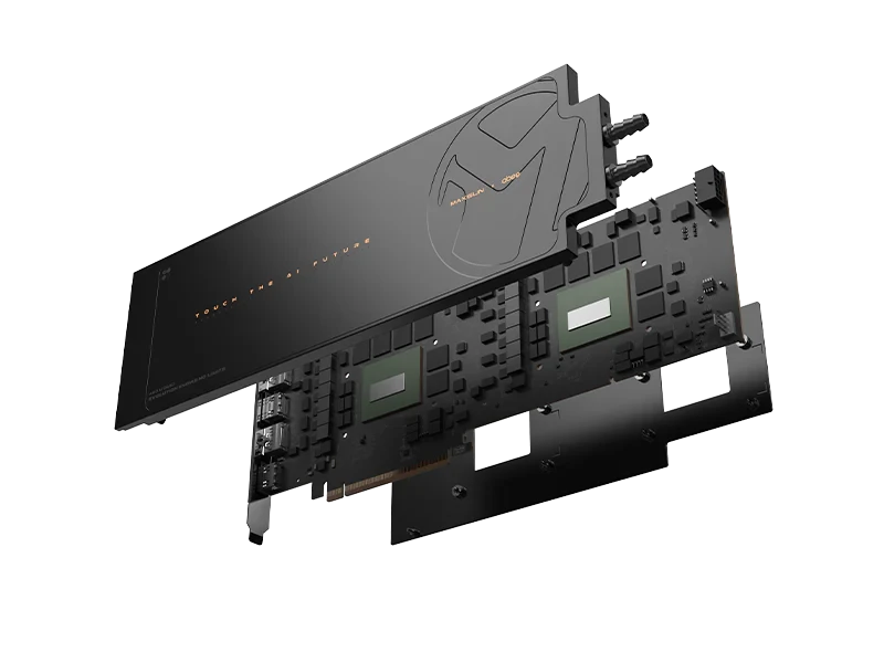 Изображение к статье: MAXSUN показала жидкостную Arc Pro B60 Dual 48G в один слот