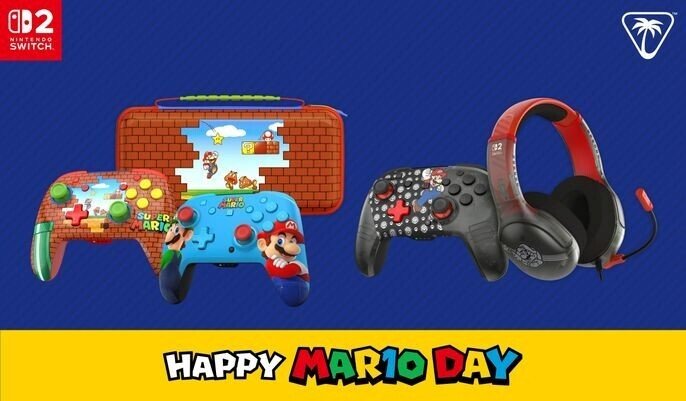 Turtle Beach показала Mario периферию для Switch 2 от $28