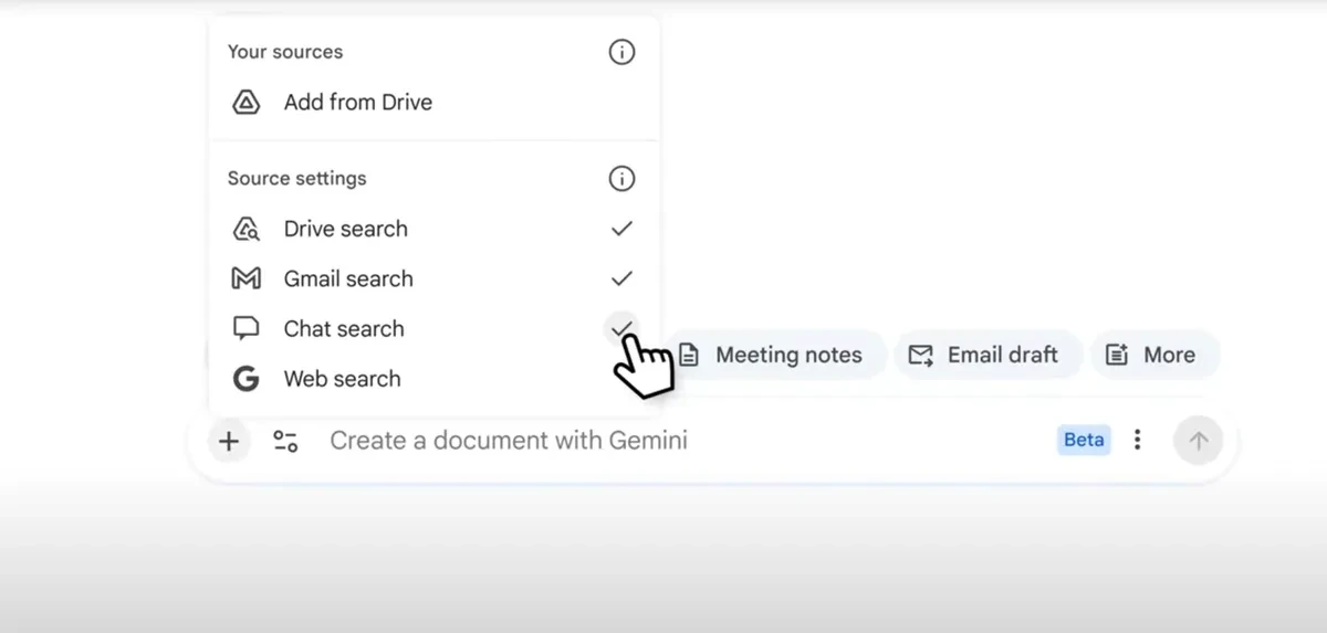 Изображение к статье: Gemini в Google Workspace научился искать по всем файлам и письмам
