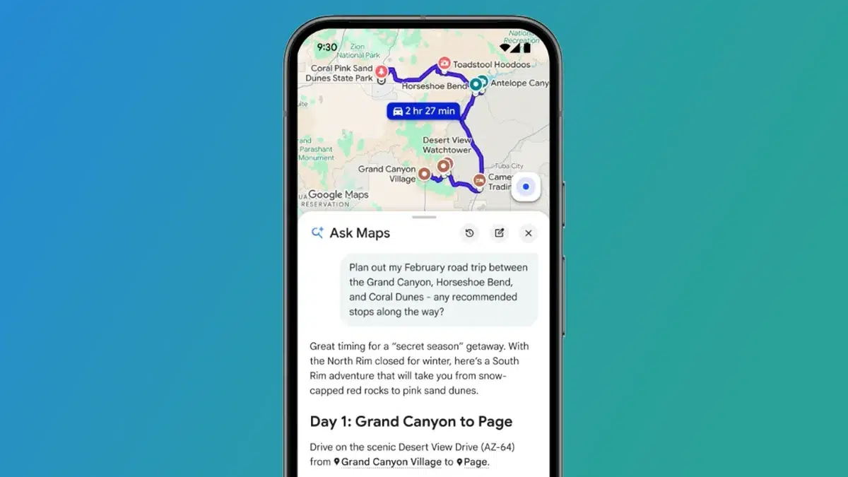 Изображение к статье: Google Maps получил Gemini-ассистента Ask Maps и 3D-навигацию