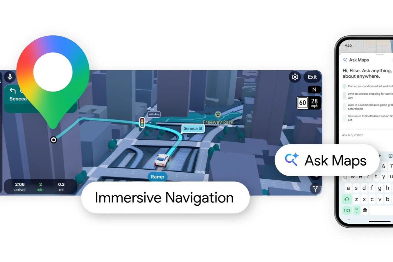 Google Maps добавил Gemini Ask Maps и 3D режим Immersive Navigation