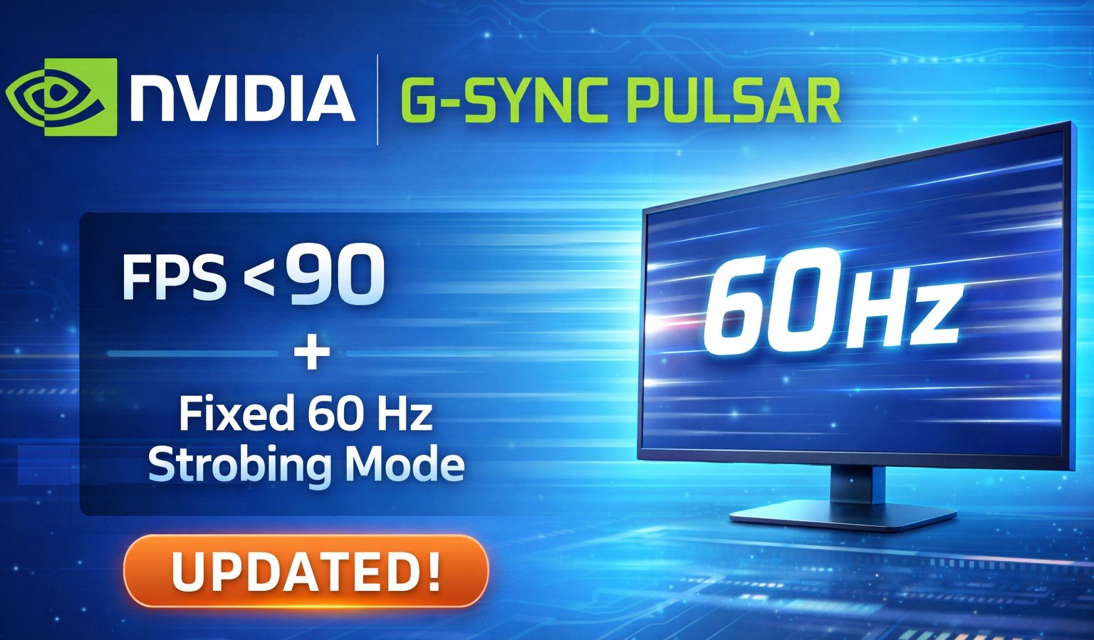 NVIDIA обновила G Sync Pulsar меньше шлейфов ниже 90 FPS