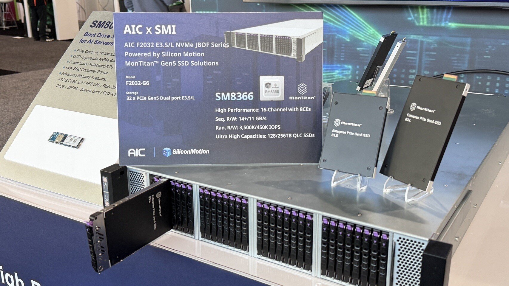 Silicon Motion показала SSD контроллеры MonTitan для AI на GTC 2026