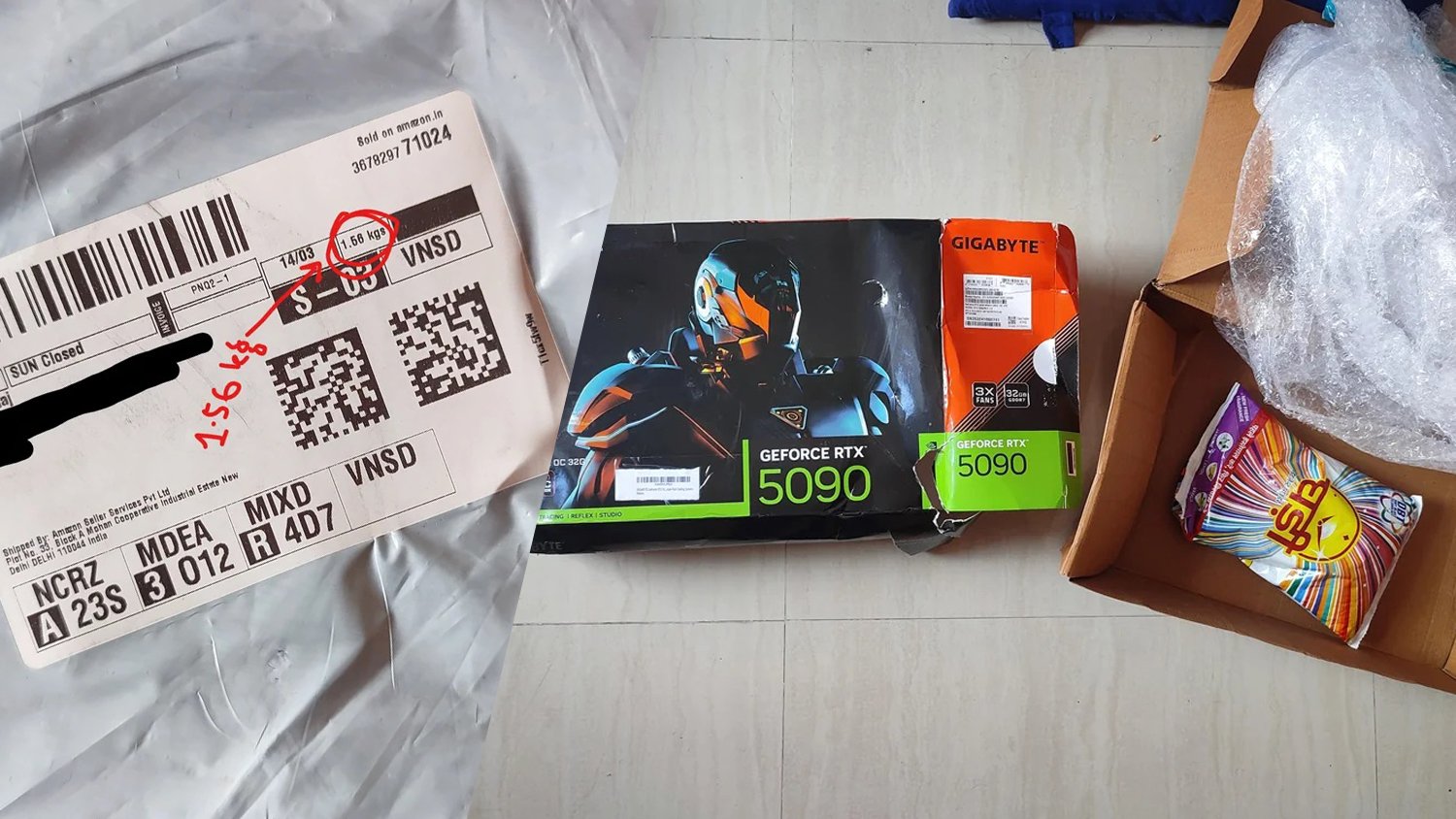 Покупатель заплатил $3200 за RTX 5090 и получил порошок Amazon отказал в возврате