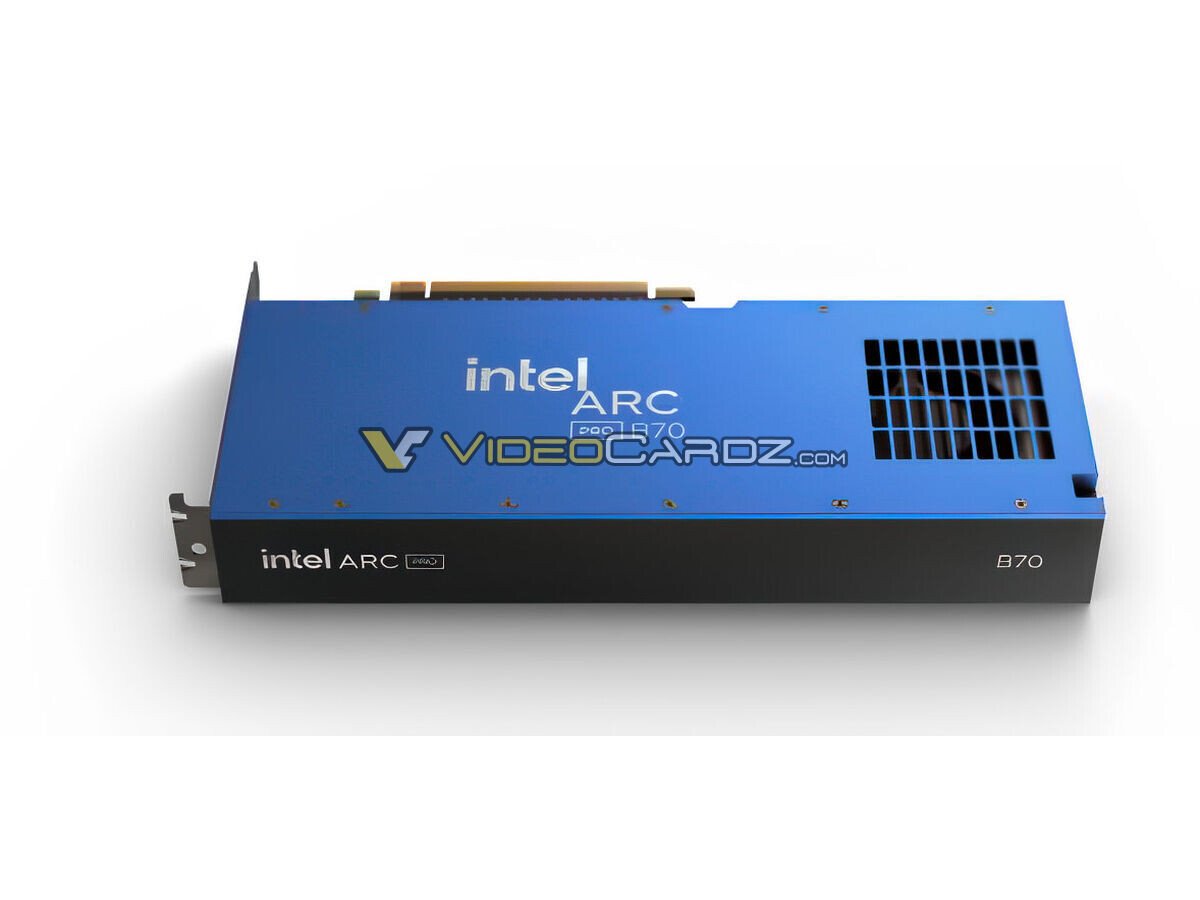 Изображение к статье: Показали рендеры Intel Arc Pro B70 Battlemage: 32 ГБ ECC и 230 Вт