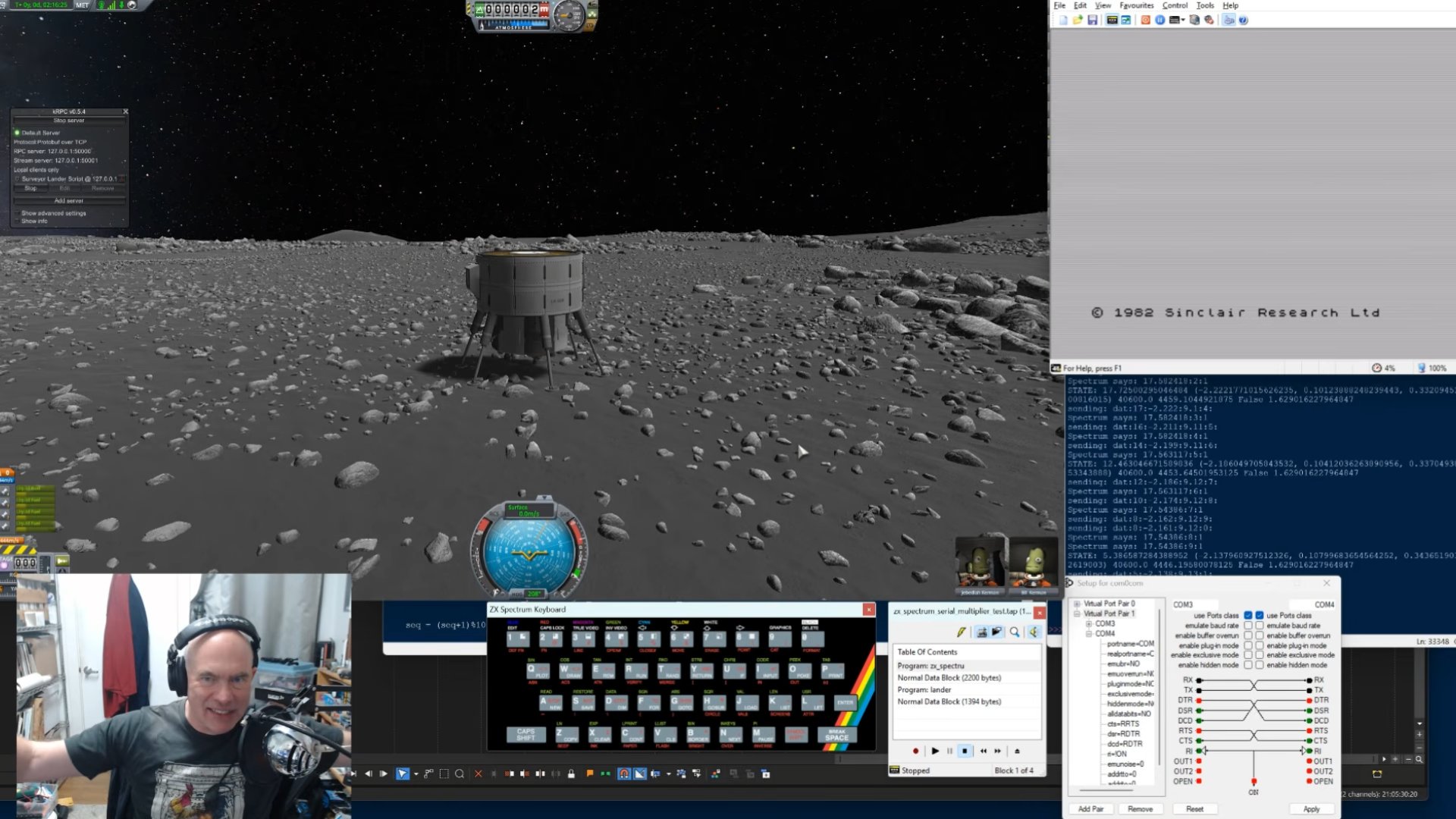 ZX Spectrum посадил модуль на Луну в Kerbal Space Program