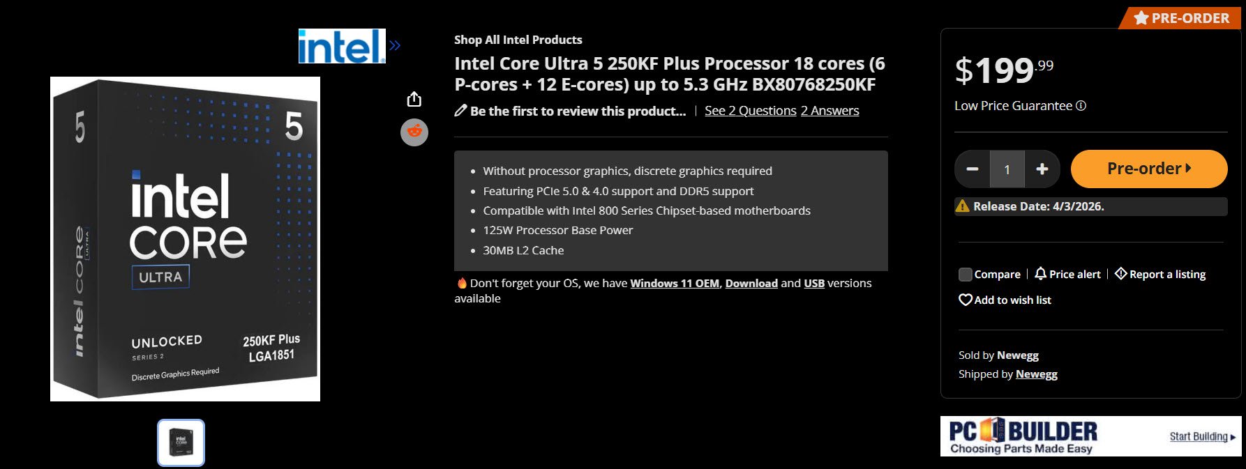 Изображение к статье: Arrow Lake Refresh: цены на Core Ultra 7 270K Plus выросли до $329